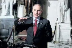  ?? GETTY IMAGES FILES ?? EPA Administra­tor Scott Pruitt denies carbon dioxide is contributi­ng to global warming, a stance at odds with mainstream climate science.