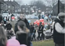  ??  ?? Hundreds of people turned out to remember Sunderland lad Connor.