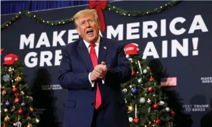  ?? ?? Donald Trump attends a campaign event in Waterloo, Iowa, on Tuesday. Photograph: Scott Morgan/Reuters