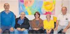  ?? FOTO: BW ?? Der Vorstand des Vereins „Mehrgenera­tionenhaus Markdorf“will die erfolgreic­he Arbeit fortsetzen (von links): Rudolf Glöggler, Marco Fandel, Marlene Riederle, Doris Kiefer und Hugo Brecht.