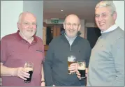  ?? (Pic: John Ahern) ?? GOOD FORM: Castlelyon­s GAA supporters who were in The Pedlar Rock last Friday night, l-r: Paul Foran, James Maye and Fergal Crowley.