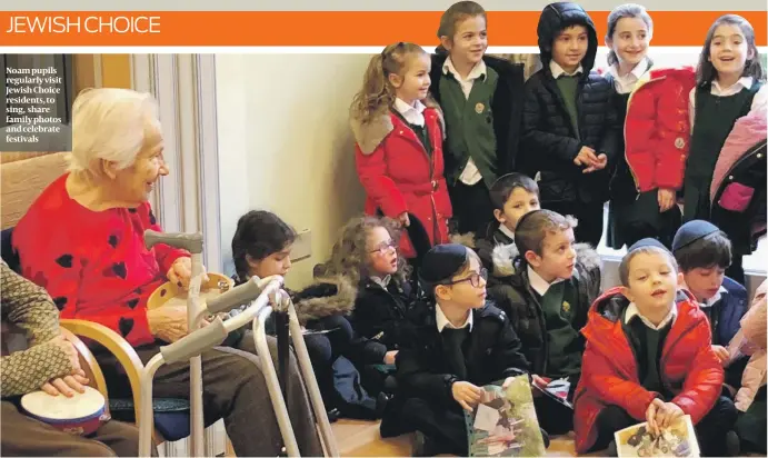  ??  ?? Noam pupils regularly visit Jewish Choice residents, to sing, share family photos and celebrate festivals