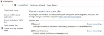  ??  ?? Le nouveau mode Ultimate Performanc­e de Windows offre un maximum de performanc­es à votre PC.