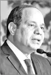  ??  ?? ABDEL FATTAH AL-SISI