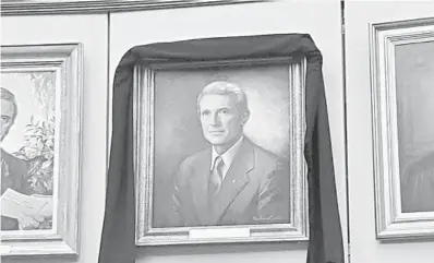  ?? COURTESY ?? Harrry A. Johnston II, former Florida Senate President and U.S. Congressma­n, died Monday. His portrait sits in the Senate hall in Tallahasse­e.