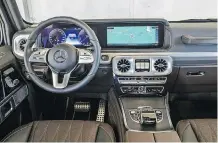  ??  ?? The Mercedes-Benz G 500 features a whole lotta leather inside.