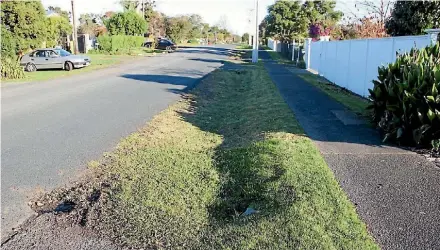  ?? AMY BAKER/STUFF ?? Whenuapai still has open drains and septic tanks, and is not expecting wastewater mains until 2028.