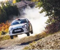  ??  ?? Abu Dhabi Racing team’s Mohamed Al Mutawaa in action during the Vaucluse Rally in France.