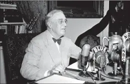  ?? EUGENE ABBOTT/AP ?? President Franklin D. Roosevelt was diagnosed early in 1944 with ailments including hypertensi­ve heart disease, but issued a statement saying the problem was far less serious.