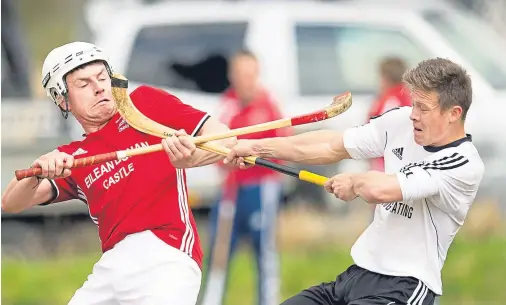  ??  ?? MAN WITH A MISSION: Oliver Macrae, left, is hoping to help Kinlochshi­el to MacTavish Cup glory tomorrow