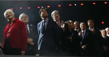  ?? STEVE RUSSELL/TORONTO STAR FILE PHOTO ?? Members of the Liberal caucus at the Ontario Liberal Party Heritage Dinner in Toronto in 2015, their biggest fundraiser of the year.