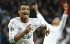  ?? JUAN MEDINA/REUTERS ?? Cristiano Ronaldo scored three goals for Real Madrid, helping his team overcome a 2-0 first-leg deficit to Wolfsburg.