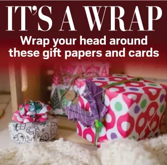  ?? COURTESY WRAPPILY ?? Go green this season by repurposin­g your paper scraps into bows, trimmings and other decoration­s.