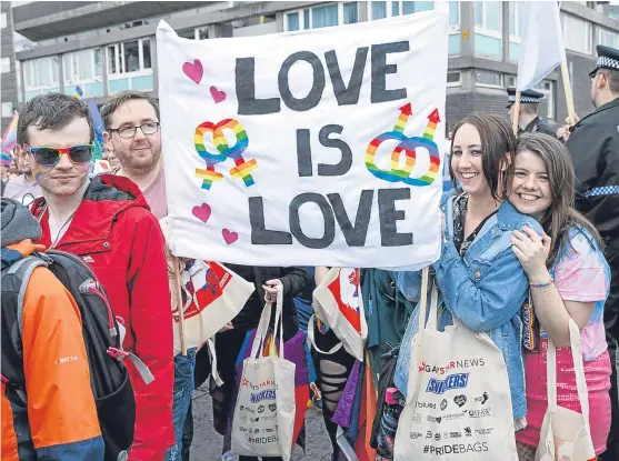  ?? Picture: Getty Images. ?? The Pride festival in Glasgow earlier this month. Talks are happening to bring a similar event to Dundee next year.