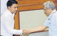  ?? PTI FILE ?? Pramod Sawant (left) was mentored by Manohar Parrikar.