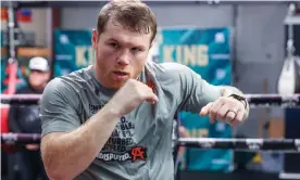  ?? Melina Pizano/Matchroom ?? Saul ‘Canelo’ Alvarez training in San Diego for the fight on Saturday night. Photograph: