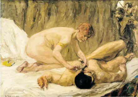  ?? BILD: SN/RESIDENZGA­LERIE ?? „Simson und Delila“(1909) von Max Liebermann, Öl auf Leinwand.