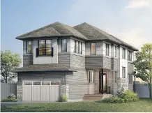  ?? HOMES BY AVI ?? Home’s by Avi’s Stampede Rotary Dream Home, to be located in Carrington, features Prairie-style exterior architectu­re and more than 3,250 square feet of living space.