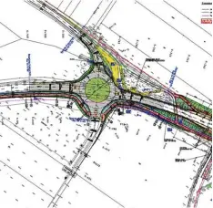  ?? Grafik: Thielemann & Friderich ?? Wegen der Bauarbeite­n am neuen Kreisverke­hr an der B 300 bei Oberrohr wird die Straße ab dem 7. September komplett gesperrt sein.