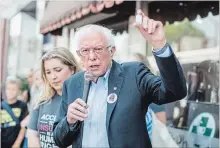  ?? SCOTT EISEN GETTY IMAGES ?? U.S. Sen. Bernie Sanders talks about the cost of insulin in the United States versus Canada as he visits Windsor.