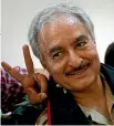  ?? AP ?? Khalifa Haftar is attempting to seize power in Libya after clearing Islamist extremists out of Benghazi, but his advance on the capital, Tripoli, has stalled.