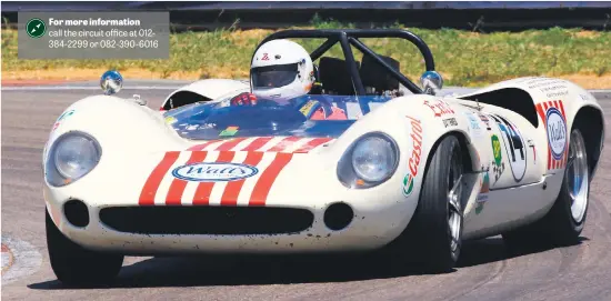  ??  ?? FAST, SLEEK. Mark du Toit (Lola T70 Spyder) should be a front-runner in the races for Pre-1974 Internatio­nal Sports Prototypes.