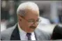  ?? MATT ROURKE - THE AP ?? In this June 21, 2016, file photo, Rep. Chaka Fattah, D-Pa., walks after leaving the federal courthouse in Philadelph­ia.