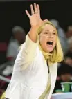  ?? KIM HAIRSTON/STAFF ?? Maryland coach Brenda Frese reacts during a game against Iowa on Feb. 3.
