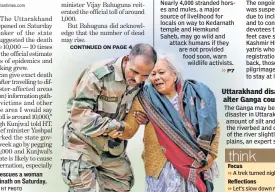  ?? ARIJIT SEN / HT PHOTO ?? A soldier rescues a woman from Badrinath on Saturday.