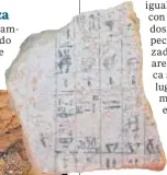  ?? // TUTMOSIS III TEMPLE PROJECT ?? MENSAJES DE HACE MÁS DE 3.000 AÑOS
Uno de los óstraca con un borrador de la decoración del templo
