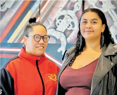  ?? ?? (ABOVE) Te reo Māori kaiako (teachers), Teiria Davis and Whaitiri Ngaheu