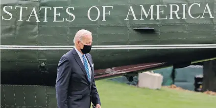  ?? EVELYN HOCKSTEIN/REUTERS ?? Fogo amigo. Biden chega à Casa Branca; para líderes da União Europeia, tratamento dado por ele à França é ‘inaceitáve­l’