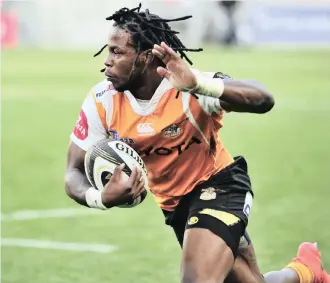  ?? BackpagePi­x ?? RABZ Maxwane doing his thing for the Cheetahs. | DERYCK FOSTER