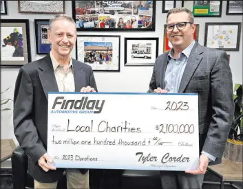  ?? Findlay Automotive Group ?? Findlay Automotive CFO Tyler Corder and Chief Accounting Officer Chad Leavitt.