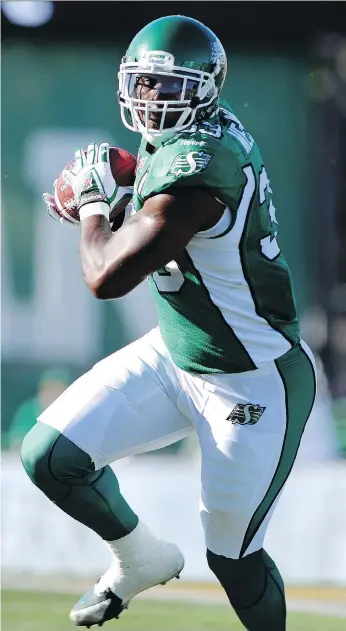  ?? TROY FLEECE ?? Jerome Messam will see his first pre-season action this spring against his former team, the Calgary Stampeders, Friday night.