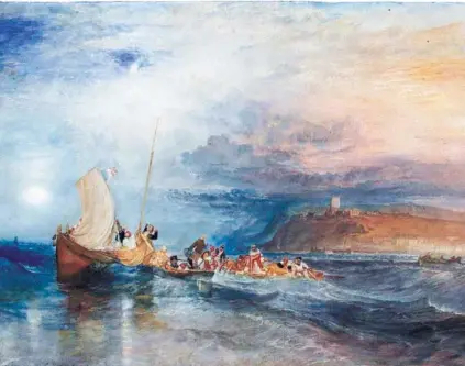  ??  ?? ► William Turner, Folkestone desde el mar (1822-1824). Acuarela y gouache sobre papel.