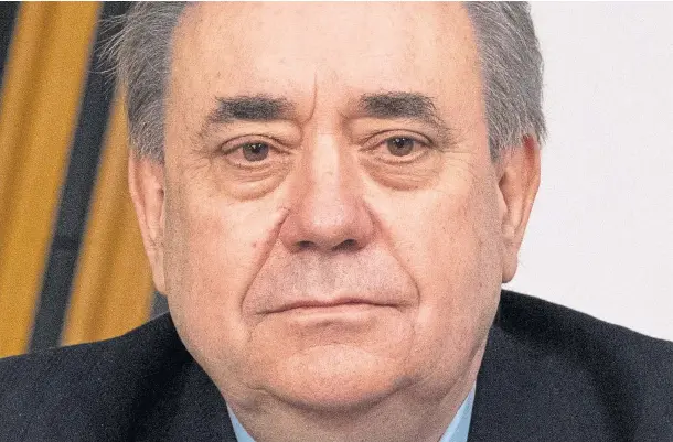  ??  ?? CLEARED: Former first minister Alex Salmond received a separate payout of £512,250 after an unlawful Scottish Government investigat­ion.