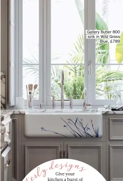  ?? ?? Gallery Butler 800 sink in Wild Grass Blue, £789