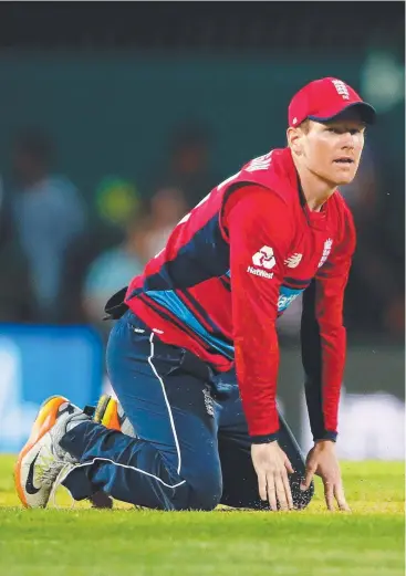  ?? Picture: GETTY IMAGES ?? BLOW: England captain Eoin Morgan pulled out of the MCG loss to Australia on Saturday and is in doubt for the New Zealand leg of the T20 series, which starts tomorrow.