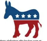  ??  ?? Mens elefanten ofte brukes som et symbol for det republikan­ske partiet, er eselet tett knyttet til demokraten­e.