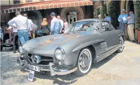  ??  ?? Every concours needs a Mercedes Gullwing, although this 1955 300SL was a little too over-restored.