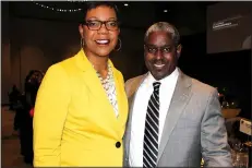  ?? NWA Democrat-Gazette/CARIN SCHOPPMEYE­R ?? Adrienne and Ornette Gaines, M.D. attend the Recommitme­nt Banquet on Monday evening. Dr. Gaines was presented the Ernestine White Gibson Individual Achievemen­t award at the dinner.