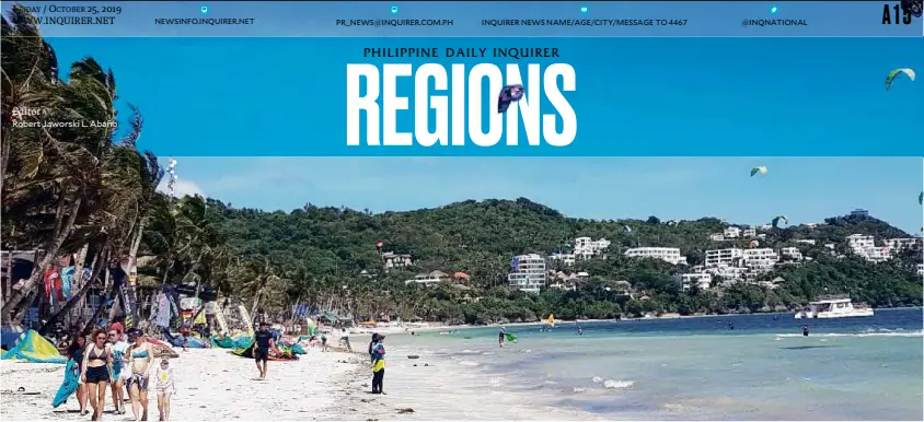  ?? —NESTOR P. BURGOS JR. ?? REHAB CONTINUES
Rehabilita­tion work is ongoing in Boracay’s Bulabog Beach, which is popular for water sports.