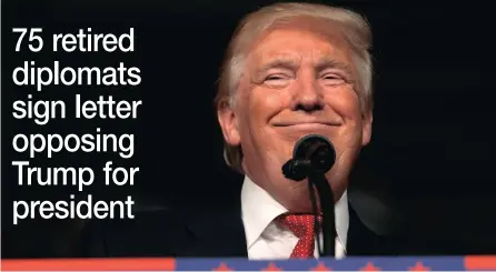  ?? PICTURE: REUTERS ?? Republican presidenti­al nominee, Donald Trump, at a campaign rally in Fort Myers, Florida, on Tuesday.