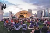  ?? NELVIN C. CEPEDA U-T ?? The Rady Shell at Jacobs Park on Aug. 6 at the gala opening, during which Rafael Payare conducted.