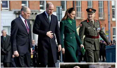  ??  ?? Minister Paul Kehoe chats with Prince William on the way to the Garden of Remembranc­e in Dublin.