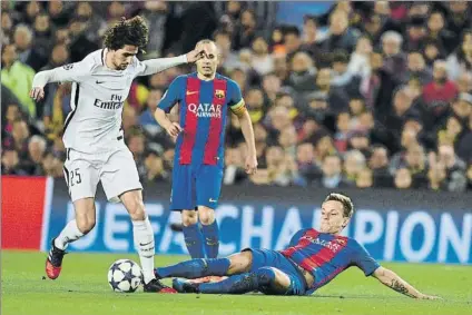  ?? FOTO: MANEL MONTILLA ?? Adrien Rabiot (23 años) podría regresar al Camp Nou para jugar junto a Ivan Rakitic si cristaliza­n las negociacio­nes