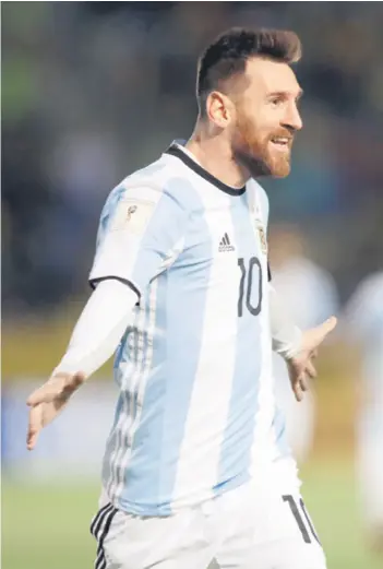  ??  ?? Lionel Messi Argentinu vodi na Svjetsko nogometno prvenstvo u Rusiju, i to nakon što je zabio tri gola Ekvadoru