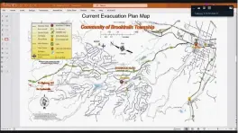  ??  ?? Current Evacuation Plan Map for Brooktrail­s, Spring Creek, Sylvandale and the Gates Subdivisio­n.