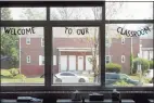  ?? Ned Gerard / Hearst Connecticu­t Media file photo ?? The windows of a kindergart­en class at Johnson School in Bridgeport.